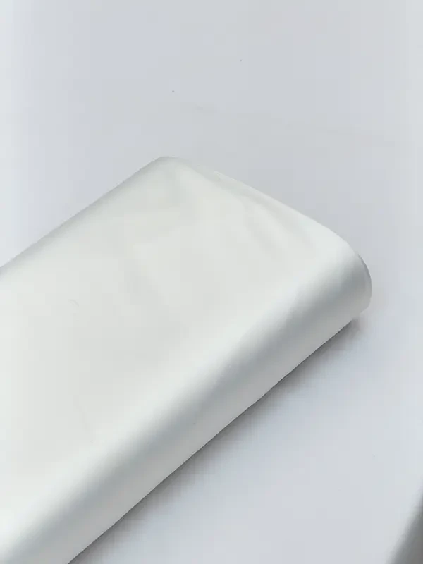 پارچه ساتن مرلین گرم بالا سفید یخی کد 9751